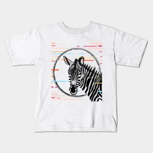 Zebra Black and White Kids T-Shirt